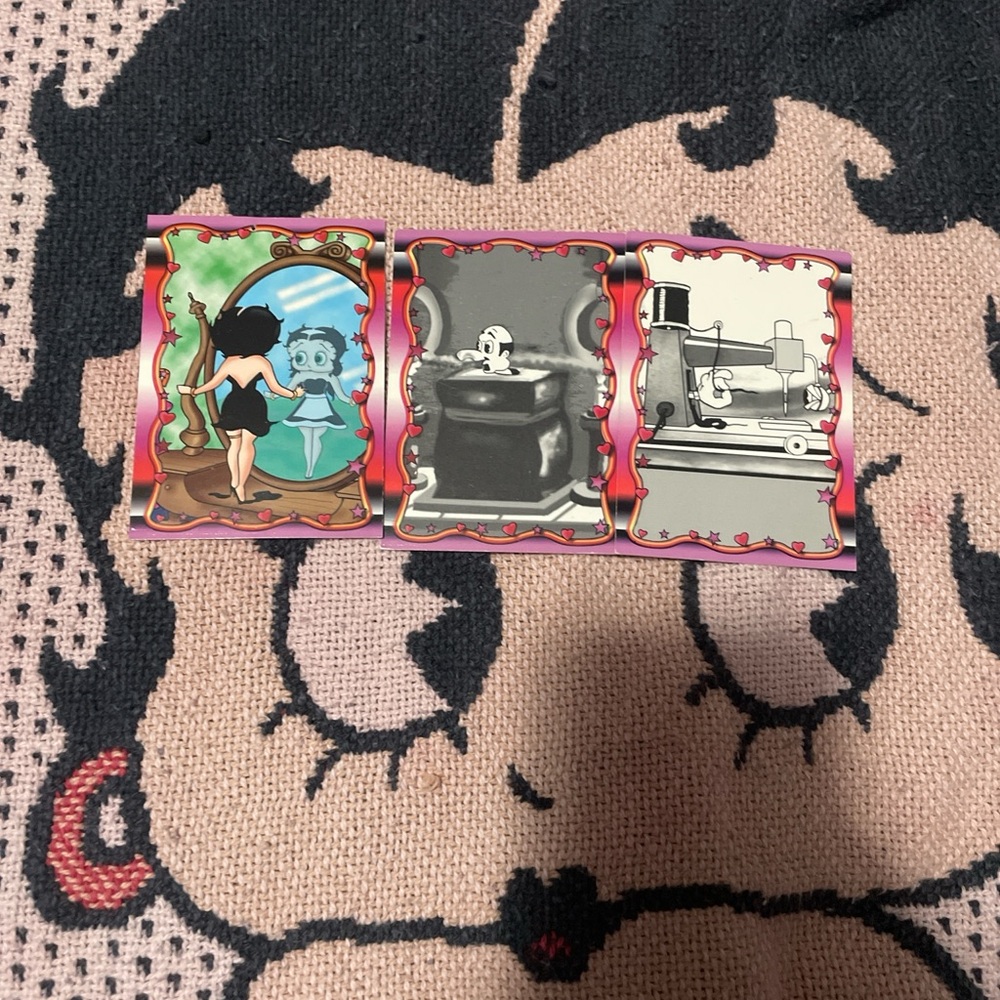 Betty Boop Art with Pink and Black trade cards